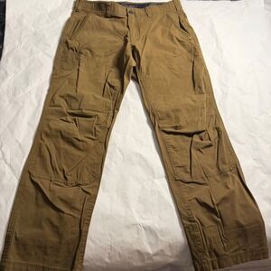 Eddie Bauer Mens Khaki First Ascent Cargo Pants 36x31 Zip Pockets Outdoor Casual